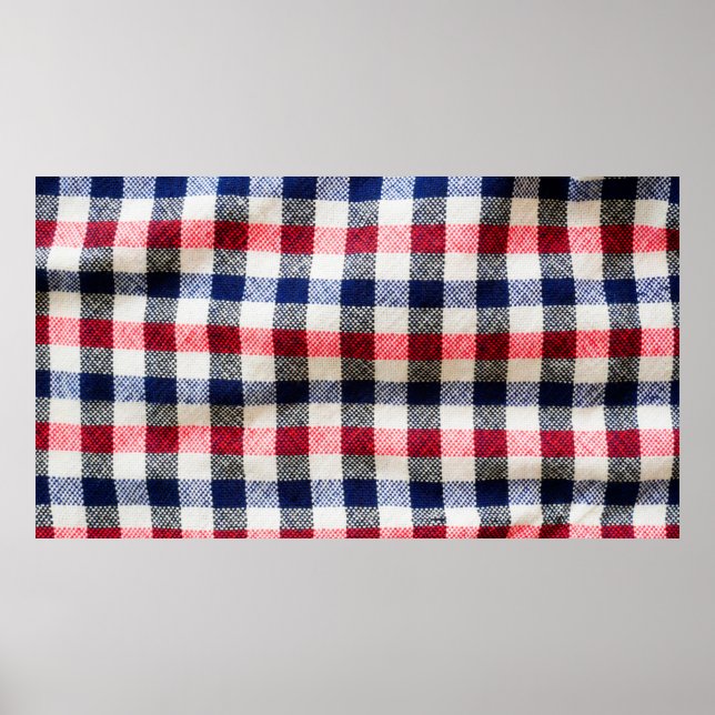 Poster textura de pano escocês, pano de algodão quadrado  (Frente)