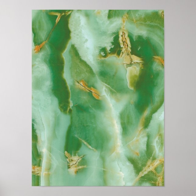 Poster Textura de pedra branca e verde (Frente)