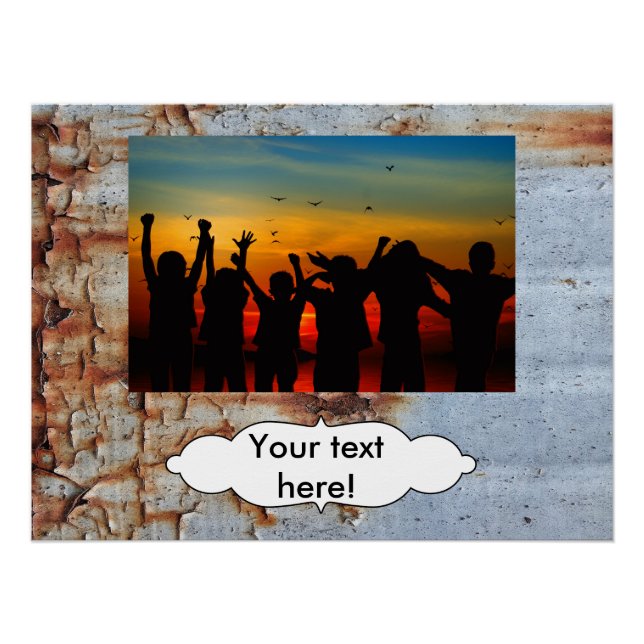 Póster Textura de pintura a descascar (Frente)