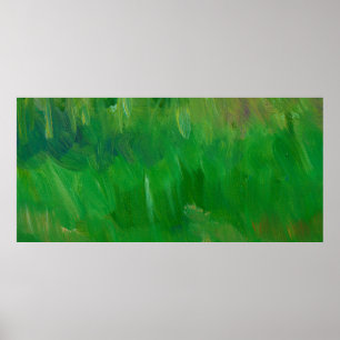 Poster Textura de pintura de grama verde. Fundo desenhado