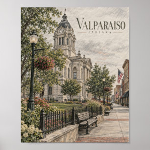 Poster Textura de Prado Botânico Elegante