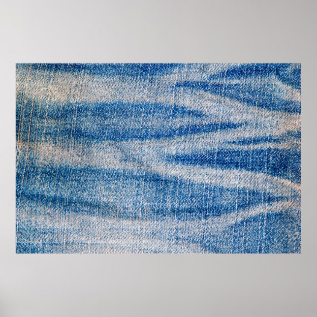 Poster textura de tecido de jeans azul, fundo de tecido (Frente)