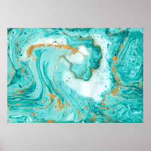 Poster Textura decorativa de mármore. pintura de abstrat