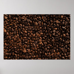 Póster Textura dos feijões de café