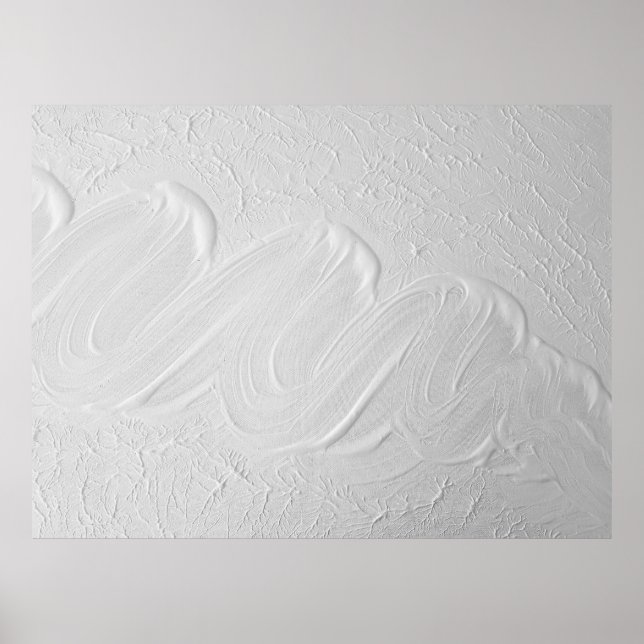 Poster Textura em branco de pintura acrílica (Frente)