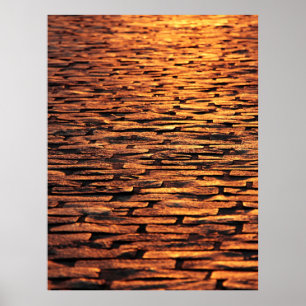 Poster Textura em terra de Cobblestones