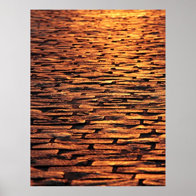 Poster Textura em terra de Cobblestones (Frente)