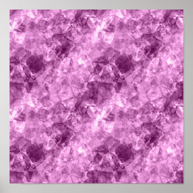 Póster Textura Enrugada Rosa Escuro (Frente)