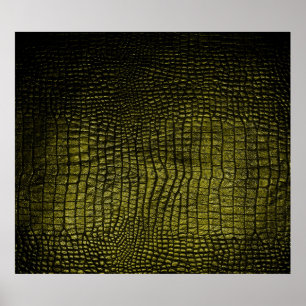 Poster Textura escura de crocodilo de luxo