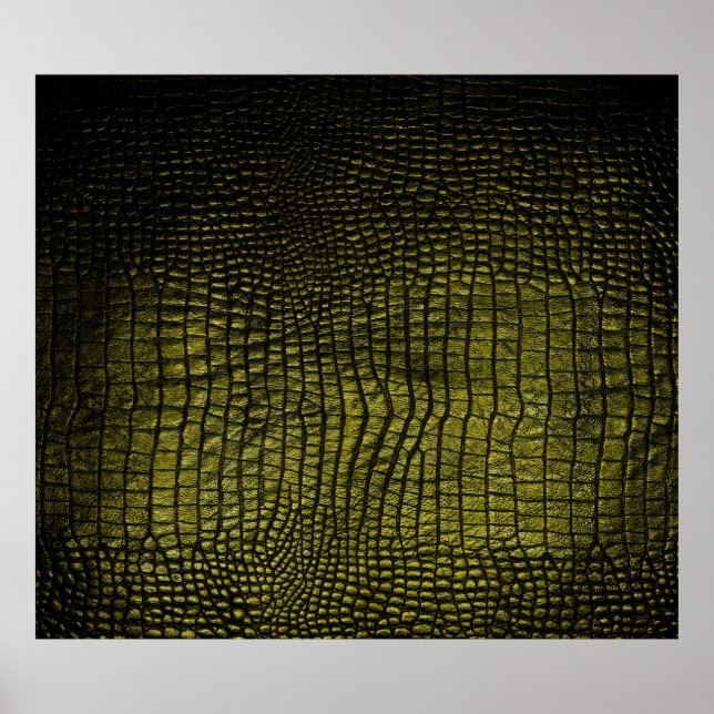 Poster Textura escura de crocodilo de luxo (Frente)