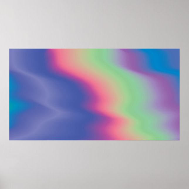 Poster Textura holográfica com manchas coloridas. Psicose (Frente)