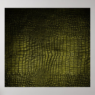Poster Textura luxuosa de crocodilo escuro.