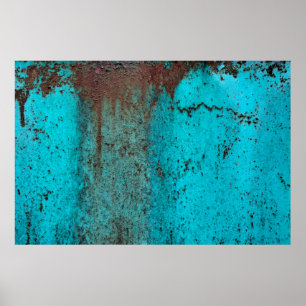 Poster Textura metálica com arranhões e fissuras, um