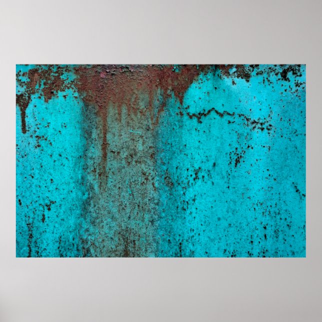 Poster Textura metálica com arranhões e fissuras, um (Frente)