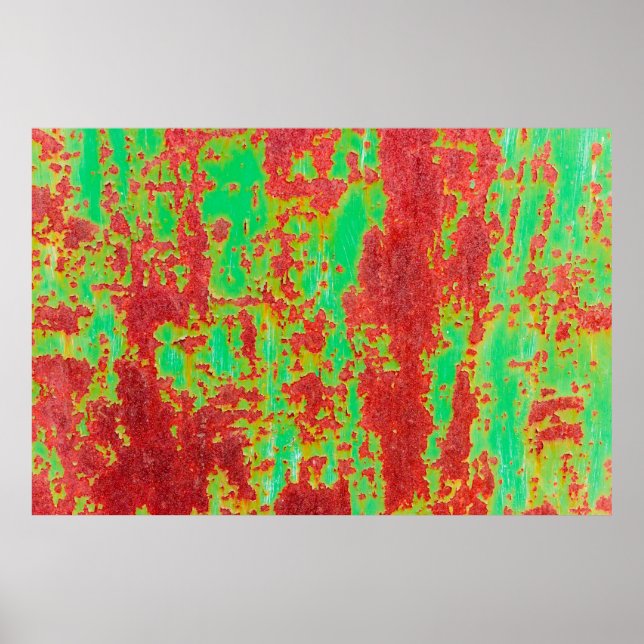 Poster Textura metálica com efeito de arranhões e fissura (Frente)