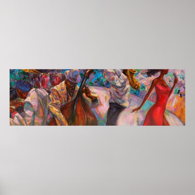 Poster textura, pintura a óleo, arte, jazz, blues, tradiç (Frente)