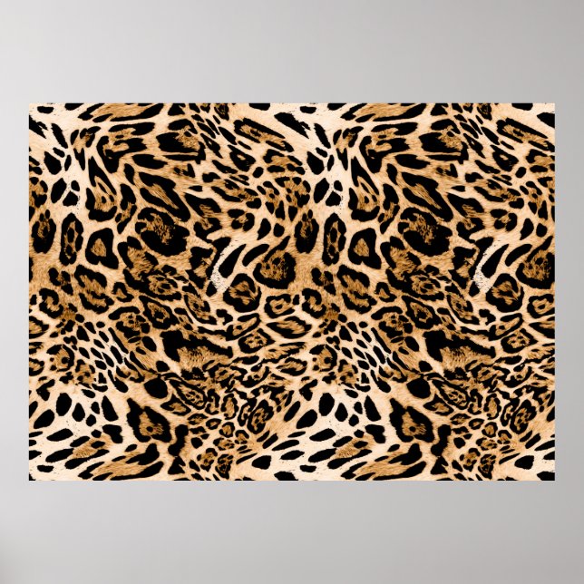 Poster Textura sem leopardo, pele de animal (Frente)