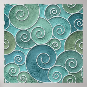 Poster Textura sem soldadura de parede com espiral,