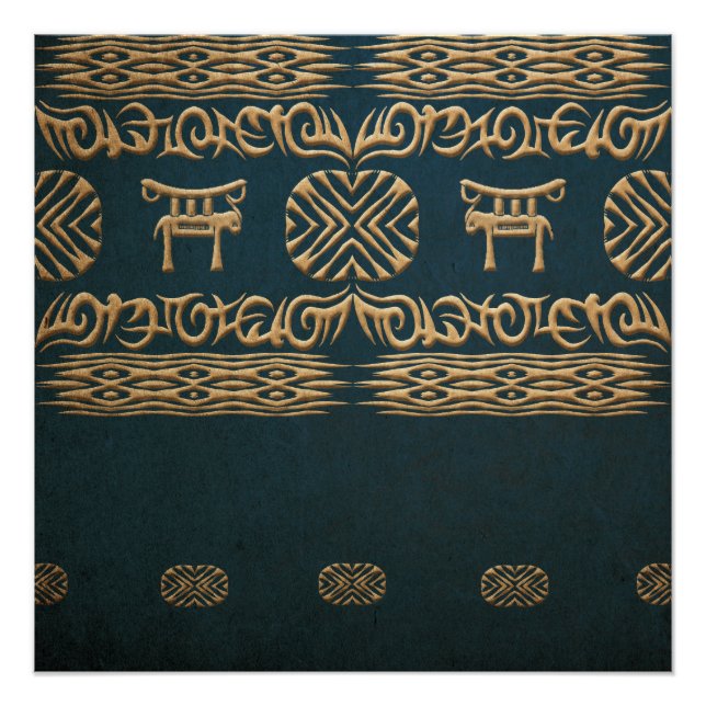 Póster Textura tribal africana étnica. (Frente)