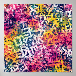 Poster Textura Urbana Transparente: Estêncil de Spray Aer