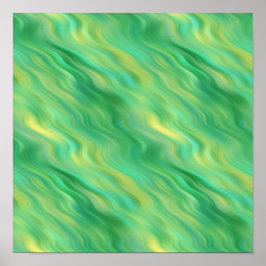 Póster Textura verde-ondulada