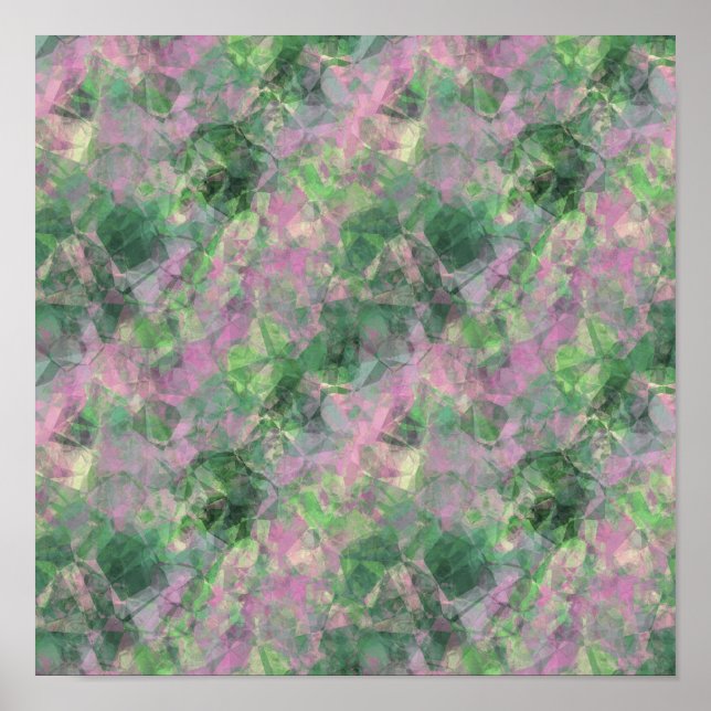 Poster Textura Verde Primavera Amassada (Frente)