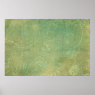 Poster Textura verde vinícola florescente