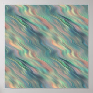 Póster Textura Wavy Iris Azul