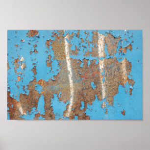 Póster TEXTURAS DE PÓ AZUL, DE metal1617, corado, METAIS