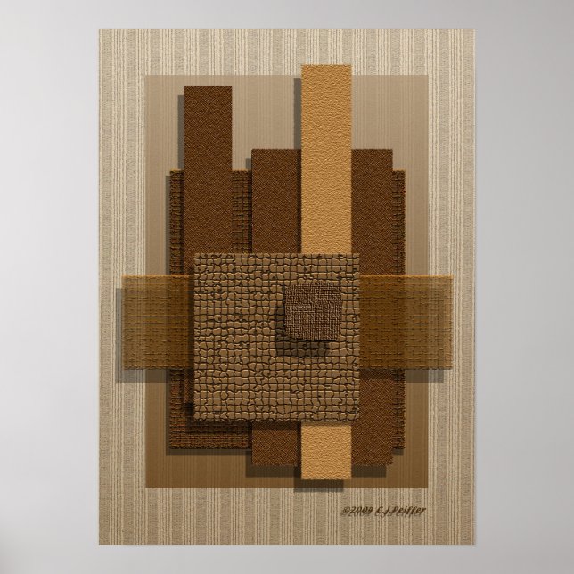 Póster 'Texturas e sombras neutras' (Frente)