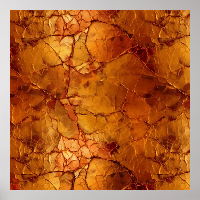Poster Texturas rachadas castanhas ouros (Frente)