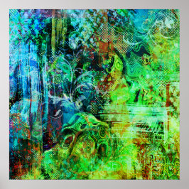 Poster Texturas verdes