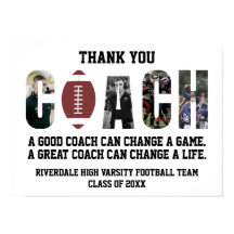 Thank You Football Coach Sports From The Team Cool