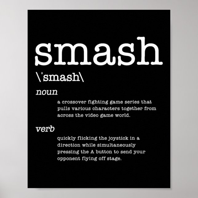 Poster Thanks Videogames Smash Definition Video Game  (Frente)