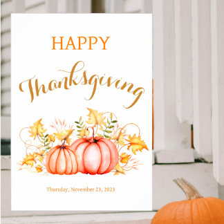 Poster Thanksgiving Day Pumpkins