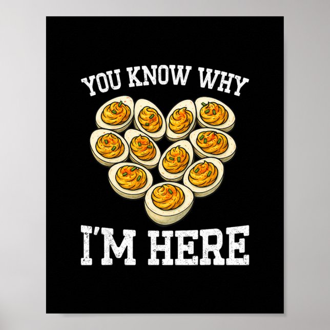 Poster Thanksgiving You Know Why I'm Here Deviled Egg Dad (Frente)