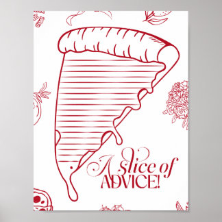 Poster That's Amore Bridal Shower a slice of advice