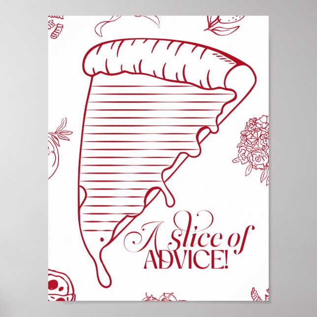 Poster That's Amore Bridal Shower a slice of advice (Frente)