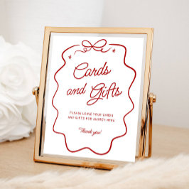 Poster That's Amore Red Doodle Cards and Gifts Display Po