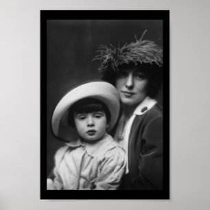 Póster Thaw, Evelyn Nesbitt e Son por Arnold Genthe,1913