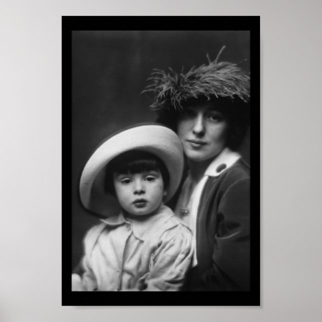 Póster Thaw, Evelyn Nesbitt e Son por Arnold Genthe,1913 (Frente)