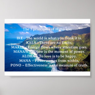 Poster The 7 Principles of Huna