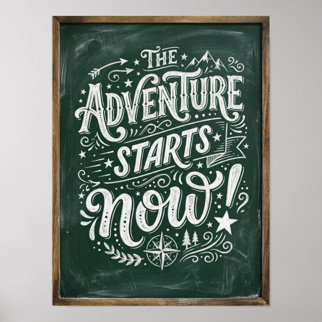 Poster the adventure start now (Frente)