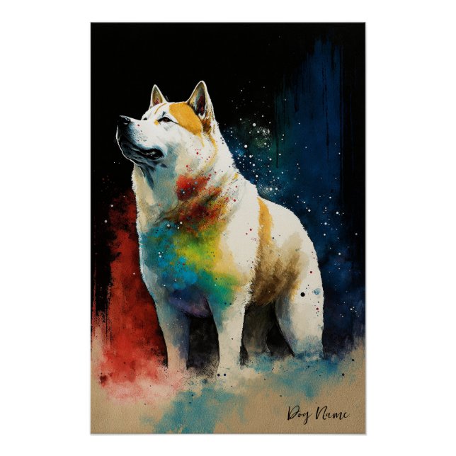 Póster The Akita Dog - Composition 005 (Frente)