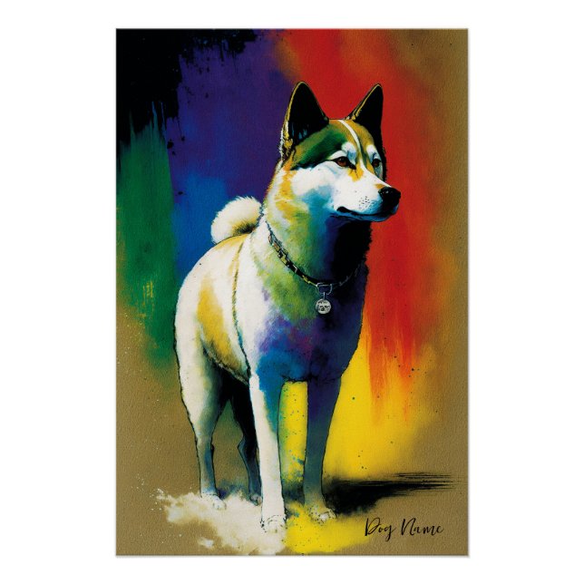 Póster The Akita Dog - Composition 009 (Frente)