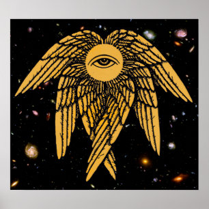 Póster The All Seeing Eye of Providence in Gold
