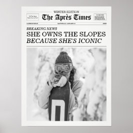 Poster The Apres Times Newspaper She Owns The Slopes