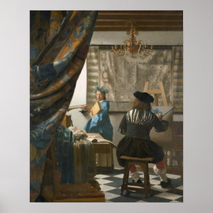Poster The Artist's Studio, c.1665-66 (óleo na canvas)