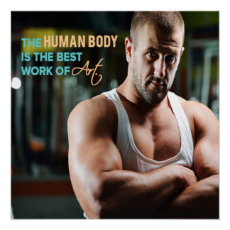 Póster The Best Work of Art Motivational Fitness Poster
