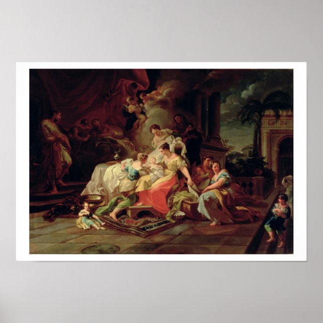 Poster The Birth of Mary, c.1753 (óleo na canvas) (Frente)